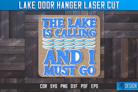 Charming Lake Door Hanger for Rustic Decor & Craft Projects