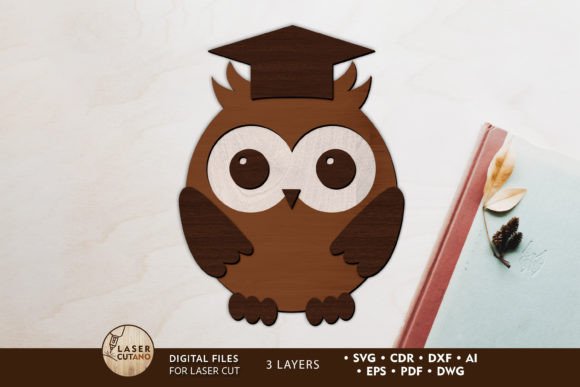 Charming School Owl Decorative Multilayer File for Projects
