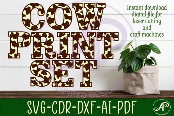 Cow Print Letters Alphabet Set X 37: A Unique Design Asset