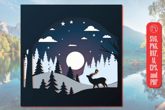 Discover the Enchantment of a 3D Paper Cut Forest SVG