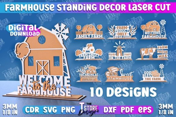Farmhouse Standing Decor Bundle | CNC