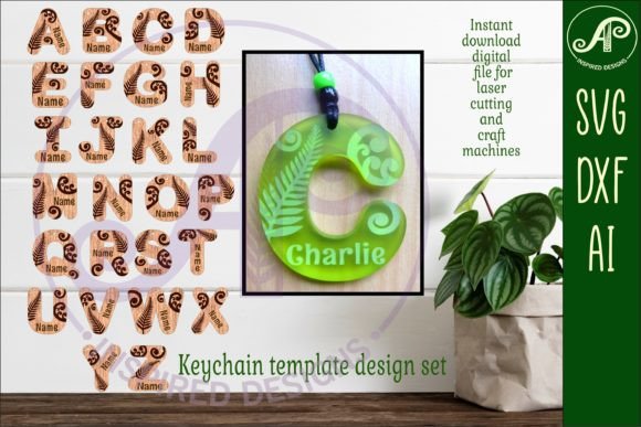 Kiwiana Theme Tag Letter Design Keychain