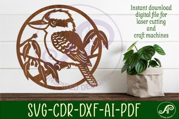 Kookaburra Wall Art Sign, SVG File for Crafting