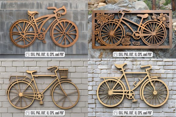 Laser-Cut Bicycle Wall Art: A Design Asset Bundle