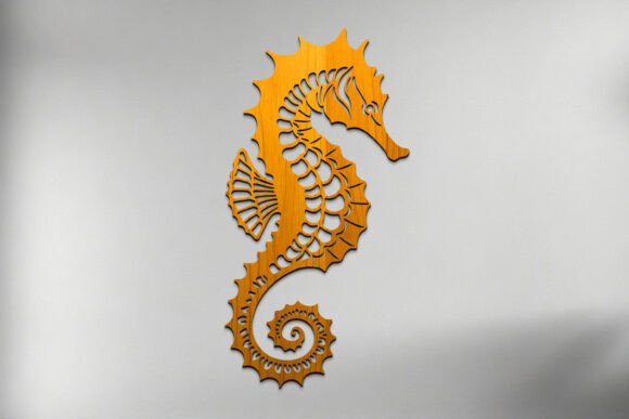 Laser Cut Seahorses Wall Art SVG