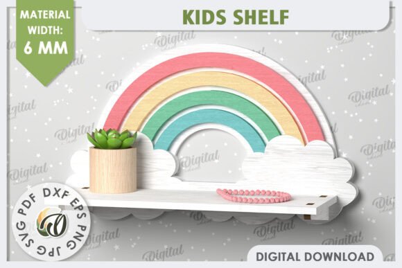 Rainbow Wall Shelf Laser Cut Design: A Creative Guide