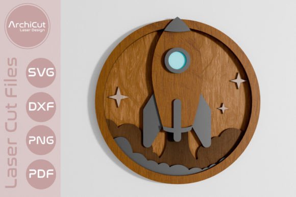 Rocket Baby Kids Laser Cut Multilayer for Creative Projects