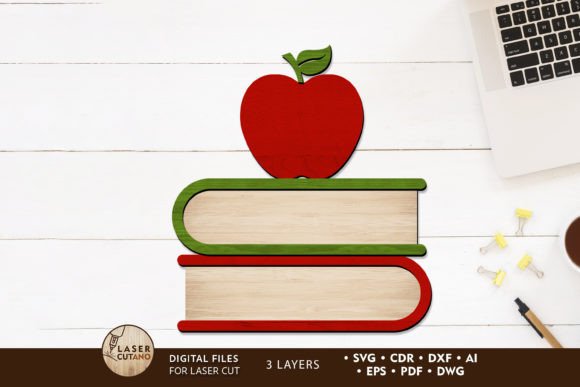 School Decoration Multilayer Template: Creative Laser Cut Designs