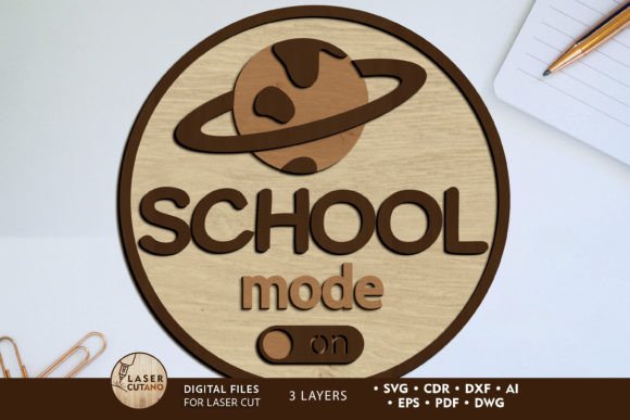 School Wall Decorative Panel, Cut File