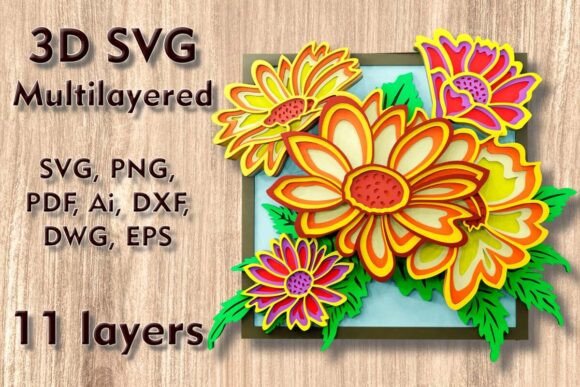 Stunning 3D Daisies SVG Files for Laser & Cricut