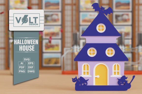 Stunning Halloween House 3D SVG Multilayered Cut for Crafts