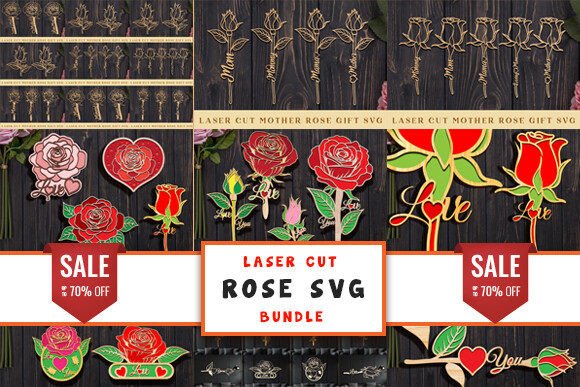 Stunning Laser Cut Rose SVG Bundle for Crafters